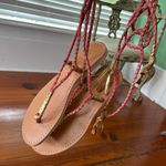 l*space L* by Cocobelle Gili Wrap Gladiator Braid Sandal in Coral & Gold- Sz 8.5 🧡🎀 Photo 8