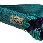 VINTAGE Rope Knot Metallic Turquoise Belt Sz M Photo 2