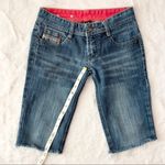 EXIT Medium Wash Denim Bermuda Jean Shorts Size 25 Photo 4