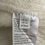 Anthropologie Boat Neck Boucle Fuzzy White High Ribbed Knit Sweater XS Photo 4