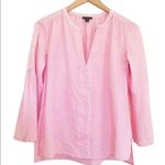 Ann Taylor  blouse women's SP striped seersucker Notched collar Long Sleeve Top Photo 0