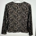 EXPRESS  Tricot Black Lace V-Neck Long Sleeve Top Size M Photo 1