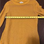 Akini  Dark Yellow Crewneck Cotton Blend Sweater With Side Zip Size M Photo 7