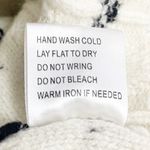 Joie  Alpine Pattern Striped Cable Knit Pullover Sweater Cream Black Size Medium Photo 8