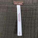 Free People  Changing Horizons V Neck Top Sz S Olive Green Gauze Oversize Boho Photo 8