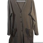 Chico's  Flat-Back Ribbed Cardigan Tan Casual Office Size XL Photo 0