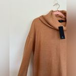 Lulus  Autumn Daze Tan Cowl Neck Long Sleeve Sweater Dress Small NWT Photo 3
