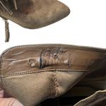 White House | Black Market Suede Fringe Brown Ankle Boots Sz 7 Stiletto Sassy Boho Photo 9