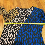 Diane Von Furstenberg  Color Block Silk Leopard Print Belmont Long Sleeve Dress Photo 10