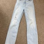 Viral MOTHER The Hustler Ankle Fray Women Jeans in Not So Chill Pill size 27 Blue Photo 5