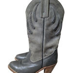 Frye Vintage  Flame Inlay Boho Leather Western Cowboy Campus Daisy Boots Size 7 B Photo 0