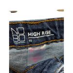 No Boundaries  Distressed Knee High Rise Dark Wash Denim‎ Jeans Size 15 Photo 4