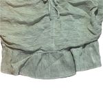 Celebrity Pink Green XXL Peplum Long Sleeve Tie Front Elastic Waist Blouse Top Photo 7