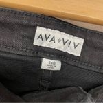 Ava & Viv  Black High Rise Ankle Boot Cut Womens Jeans 24W Denim Casual Zip Fly Photo 2