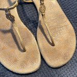 Tory Burch ‎ Emmy Leather Thong Sandals Size 10.5 Flat Logo Photo 6