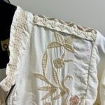 Johnny Was NWOT  Embroidered White Cupra Top Zip Up Jacket Bohemian Size S Photo 4