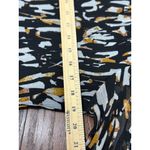 Abstract Print M/L Long Sleeve Maxi Dress Boho Tiered Chiffon Black Gold White Size undefined Photo 12