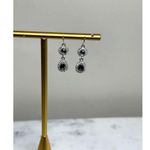Elegant Crystal Double Drop Silver Photo 1