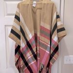 Woolrich  Plaid Blanket Wrap Shawl One Size Fringe Cozy Soft Hygge Winter… Photo 0