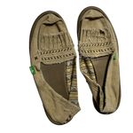 Sanuk Beige Tan Moccasin Slip On Baller Flat Boho Bohmeian Free Spirit sz 9 Photo 3