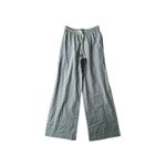 NWT Donni Cotton Pop Simple Pant Navy Stripe XS Poplin Straight Leg Made In USA Blue Photo 2