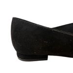 Jessica cline Taytum Flats Rhinestone Bow Women's 7W Black Faux Suede Preppy Photo 2