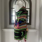Milly  of NY Silk One Shoulder Dress, Multicolor Size 4 EXCELLENT! Photo 5