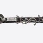 Saint Laurent OPYUM Bracelet In Crinkled Leather And Metal Size M Photo 0