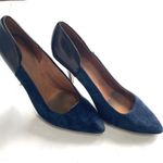 Madewell  The Maddie navy & black suede heels Women’s size 8 Photo 3