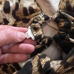 MD brown black poly O ring halter top Size M Photo 3