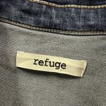 Refuge  Stretch Denim Button Up 4 Pocket Blue Jean Jacket Womens Medium Photo 8