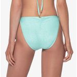 PQ SWIM PILYQ Bikini Bottoms SZ Large NWT Divine Tie Side Full Aqua Blue Shimmer Photo 1