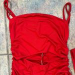 Amazon red body on cut out backless spaghetti strap mini dress Photo 3
