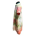 Dyers Hand Tie Dyed White Tee Shirt Swing Dress Cotton Side Seam Pockets XS Photo 1