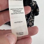 Lucky Brand Women’s Bohemian Floral Mixed Print Tie Fringe Blouse XS Peasant Photo 5