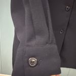 Peter Nygard NYGARD Collection Navy Blue Blouse Collard Button Up Tunic Vintage Career Sz 8 Photo 6