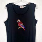 Quacker Factory Small Dress Black Sequin Parrot Maxi Shift Sleeveless 1639 Photo 2