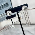 Miu Miu Swarovski Crystal & Bow Mis-Matched Clip-On Earrings Photo 0