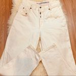 Vintage Zena super high off white button fly jeans Size 8 Photo 0