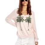 Wildfox Palm Trees Jumper V-Neck Sweatshirt Top Small Photo 0