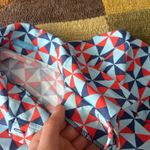 J. McLaughlin Catalina Geometric Print Golf Polo Shirt Cap Sleeve Women’s Small Photo 3