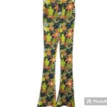 Nasty Gal  70’s Green Yellow And Orange Floral Mesh Flared Pants New With Tags Photo 1