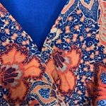 Free People  Floral Scarf Teegan Mini Dress V Neck Size L Photo 8