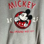 Disney  Store Gray Fleece Mickey Mouse‎ to Crew Neck Long Sleeve Sweatshirt Large Photo 1