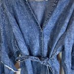 Denim Kimono Style Dress with Belt Blue Size undefined Photo 4