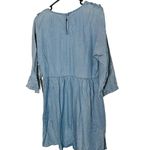 Blu Pepper NWT Day to Day Chambray Blue Ruffles Dress Size Medium Photo 4