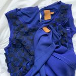 Ali Ro Blue & Black Silk Applique Dress Photo 4