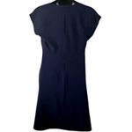 Tahari ASL Navy Blue Cap Sleeve Fit & Flare Dress Size 12 – Elegant V Photo 2