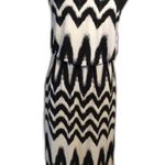 Black White Print Maxi Dress Sleeveless stretchy Medium M Womens Photo 3