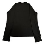None Woman’s Black Blouse Long Sleeve Mesh Shirt Photo 5